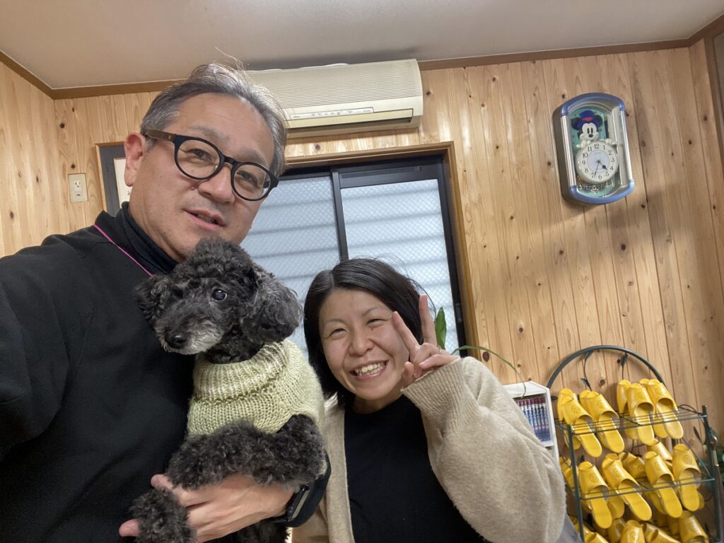 愛犬との写真撮影
